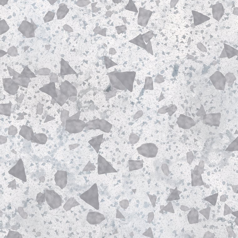 Textura de granilite polido, com a pedra aparente numa superfície lisa e espelhada